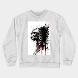 Ink Cheetah Portrait Crewneck Sweatshirt